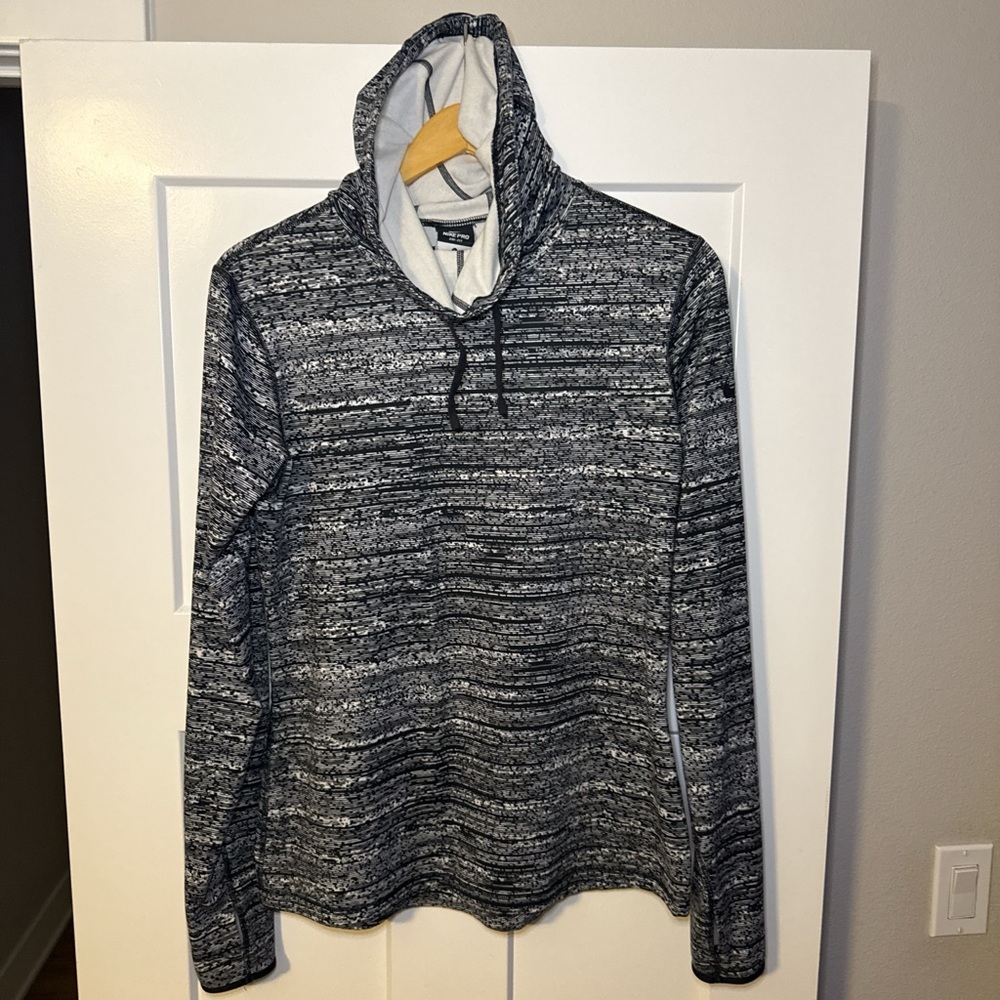 Nike Black and Gray Women's Hoodie